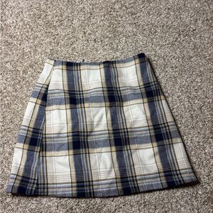Blue Rain Plaid Mini Skirt